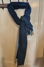 Load image into Gallery viewer, Lao Cotton Scarf Indigo