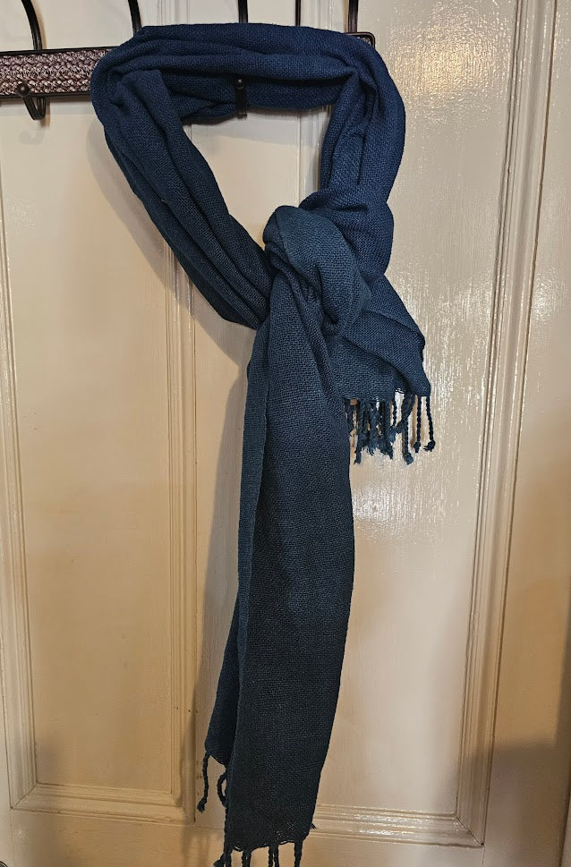 Lao Cotton Scarf Indigo