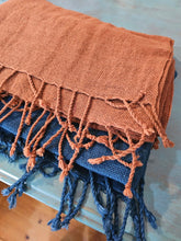 Load image into Gallery viewer, Lao Cotton Scarf Indigo