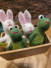 Load image into Gallery viewer, Frog and Bunny Finger Puppet