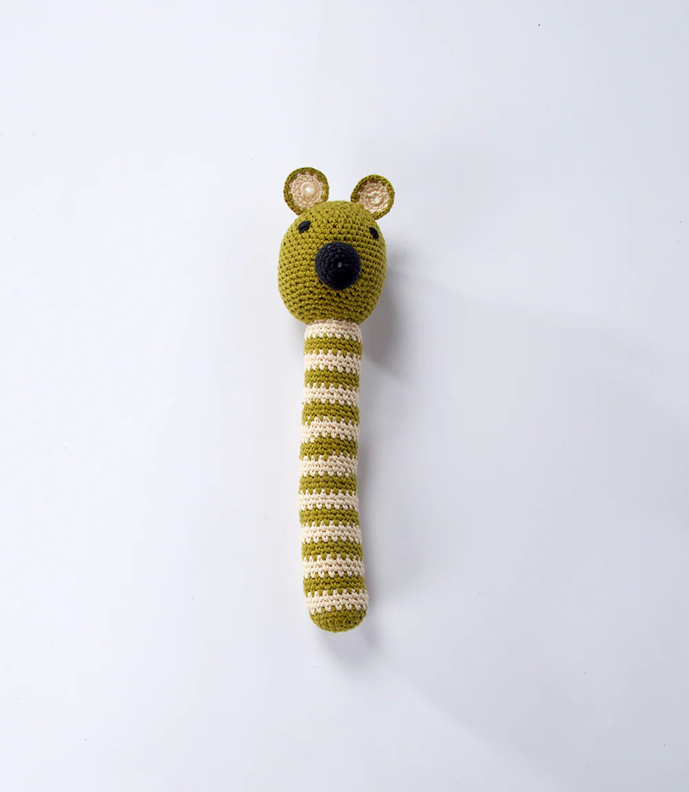 Tiger Bub Rattle - Olive