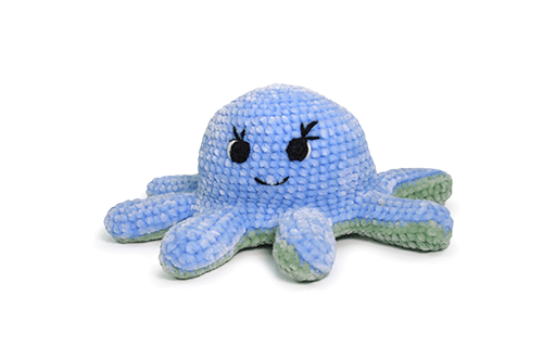 Reversible Octopus Crochet - Blue/Green