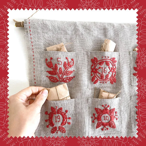 Advent Calendar Embroidery Kit