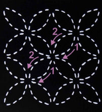 Load image into Gallery viewer, Sashiko Template 4 Inch Shippou - Seven Treasures