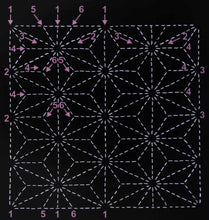 Load image into Gallery viewer, Sashiko Template 6 Inch Asa No Ha - Hemp Leaf