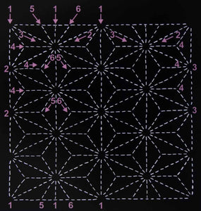 Sashiko Template 6 Inch Asa No Ha - Hemp Leaf
