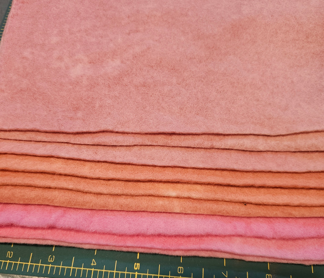 Hand Dyed Wool Felt Sheets Large