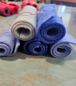Hand Dyed Dyed Wool Felt Sheets SMALL
