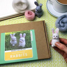 Load image into Gallery viewer, Needle Felting Kit: Rabbits