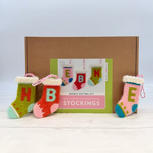 Load image into Gallery viewer, Needle Felting Kit: Christmas Stockings