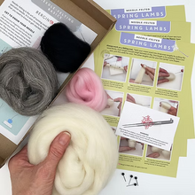 Load image into Gallery viewer, Needle Felting Kit: Spring Lambs