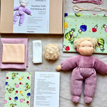 Load image into Gallery viewer, Sunshine Waldorf Doll Making Kit - Dusty Rose