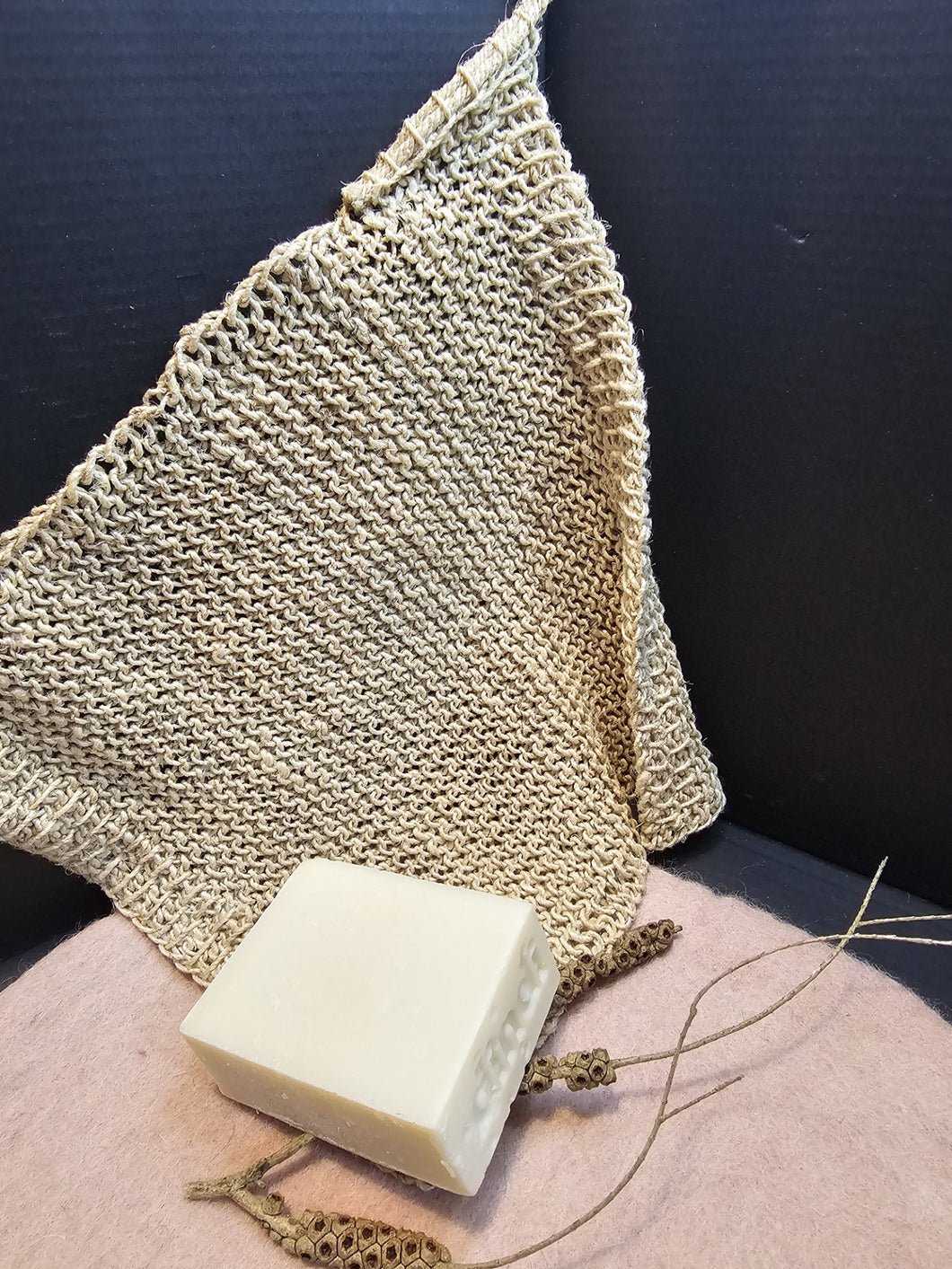 HAND KNIT HEMP CLOTH