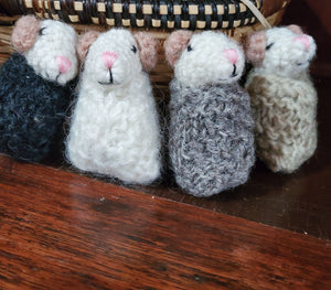 Sleepy Knitted Mice